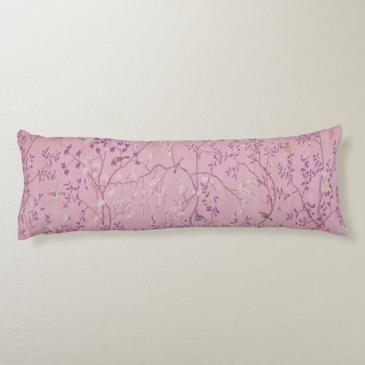 Roze Chinoiserie Lichaamskussen (Achterkant)
