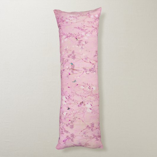 Roze Chinoiserie Lichaamskussen (Achterkant (Verticaal))