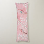 Roze Chinoiserie Lichaamskussen (Achterkant (Verticaal))