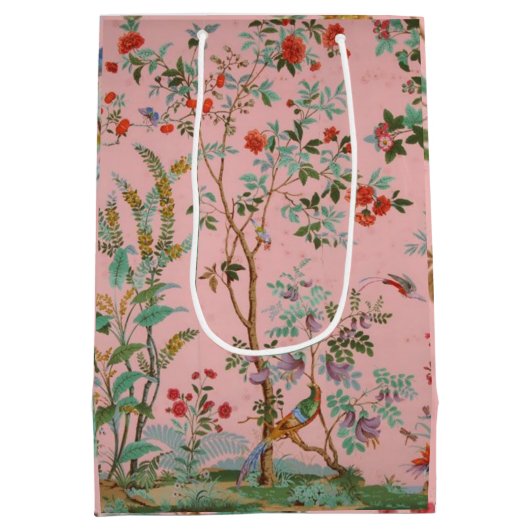 Roze Chinoiserie Medium Cadeauzakje (Achterkant)