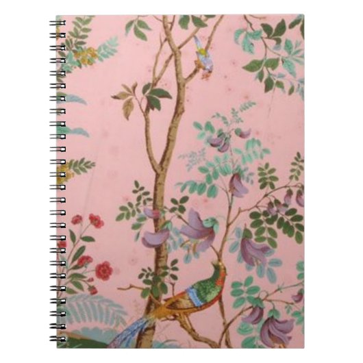 Roze Chinoiserie Notitieboek (Voorkant)