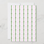 Roze Chinoiserie Ornament Garland Grandmillenial Kaart (Achterkant)