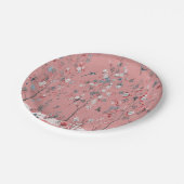 Roze Chinoiserie Papieren Bordje (Gekanteld)
