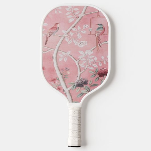 Roze Chinoiserie Pickleball Paddle (Achterkant)