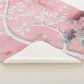 Roze Chinoiserie Sherpa Deken (3/4)