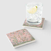 Roze Chinoiserie Stenen Onderzetter (Zijkant)