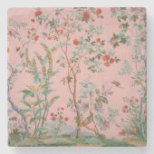 Roze Chinoiserie Stenen Onderzetter (Voorkant)
