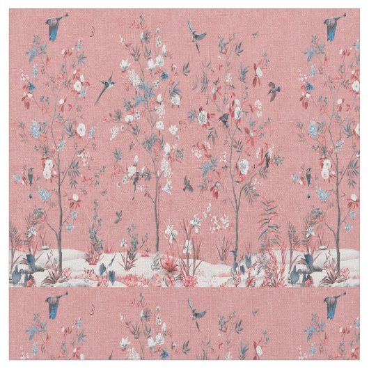 Roze Chinoiserie Stof (Close Up)