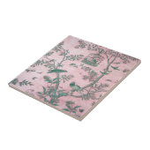Roze Chinoiserie Tegeltje (Zijkant)