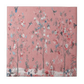 Roze Chinoiserie Tegeltje (Voorkant)
