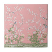 Roze Chinoiserie Tegeltje (Voorkant)