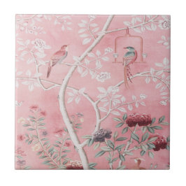 Roze Chinoiserie Tegeltje