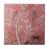 Roze Chinoiserie Tegeltje (Voorkant)