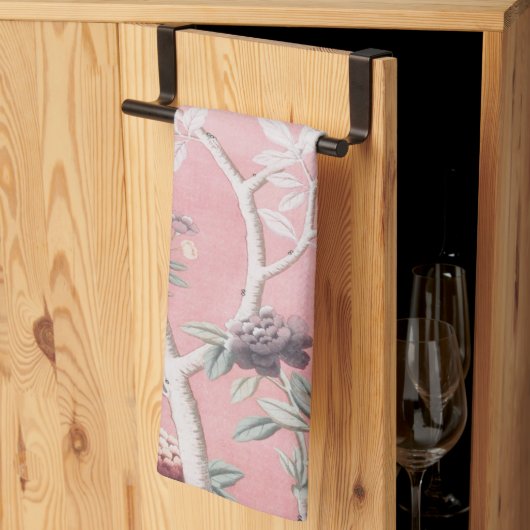 Roze Chinoiserie Theedoek (Derde Gevouwen)