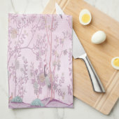 Roze Chinoiserie Theedoek (Quarter Fold)