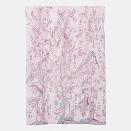 Roze Chinoiserie Theedoek (Verticaal)