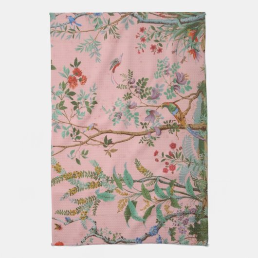 Roze Chinoiserie Theedoek (Verticaal)