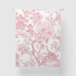 Roze Chinoiserie Toile Draak Kersenbloesem