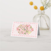Roze Chinoiserie Trianon Plaatskaartje (Achterkant)