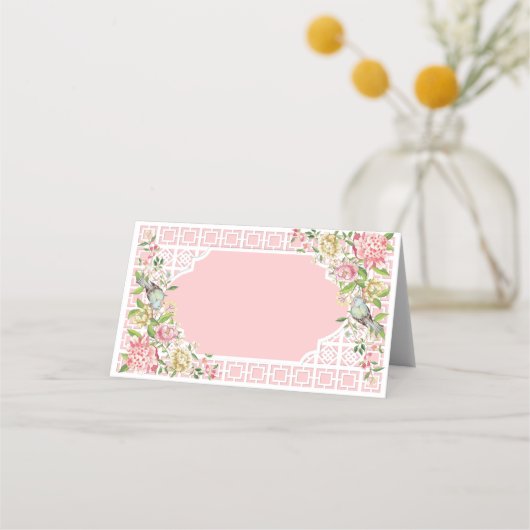 Roze Chinoiserie Trianon Plaatskaartje (Voorkant)