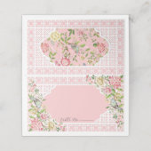 Roze Chinoiserie Trianon Plaatskaartje (Buitenkant ongevouwen)