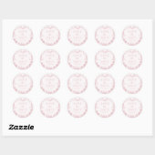 Roze Chinoiserie Trouw Save The Date Sticker (Vel)