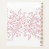 Roze Chinoiserie Vintage Bloemige Eerste Jaar Planner (Achterkant)