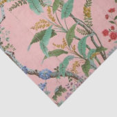 Roze Chinoiserie Vogel Bloemen Decoupage Tissuepapier (Detail)