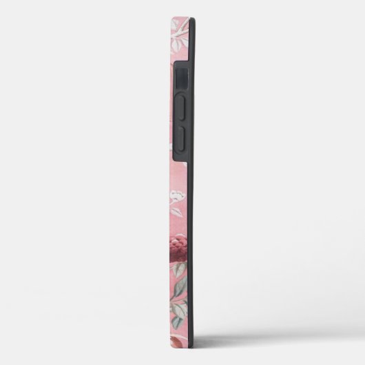 Roze Chinoiserie Vogel Bloemen Elegant Case-Mate iPhone Case (Achterkant / Links)