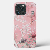 Roze Chinoiserie Vogel Bloemen Elegant Case-Mate iPhone Case (Achterkant)