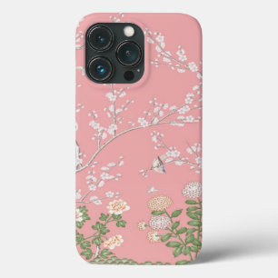 Roze Chinoiserie Vogel Bloemen Elegant Case-Mate iPhone Case