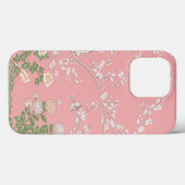 Roze Chinoiserie Vogel Bloemen Elegant Case-Mate iPhone Case (Achterkant (horizontaal))