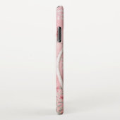 Roze Chinoiserie Vogel Bloemen Elegant iPhone Hoesje (Rechterkant)