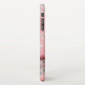 Roze Chinoiserie Vogel Bloemen Elegant iPhone Hoesje (Linkerkant)