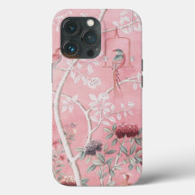 Roze Chinoiserie Vogel Bloemen Elegant