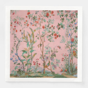 Roze Chinoiserie Vogel Bloemen Elegant Servet