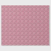 Roze Chinoiserie vogel bloemendecoupage Cadeaupapier (Vlak)