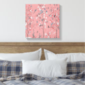 Roze Chinoiserie Wall Art Decor Canvas Print (Insitu (Slaapkamer))