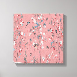 Roze Chinoiserie Wall Art Decor Canvas Print