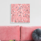 Roze Chinoiserie Wall Art Decor Canvas Print (Insitu (Woonkamer))