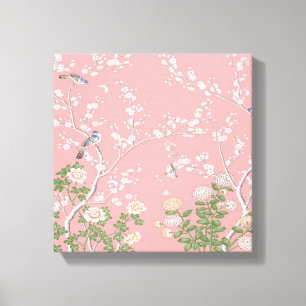 Roze Chinoiserie Wall Art Decor Canvas Print