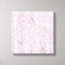 Roze Chinoiserie Wall Art Decor Canvas Print