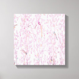 Roze Chinoiserie Wall Art Decor Canvas Print