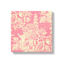 Roze Chinoiserie Wall Art Decor Canvas Print