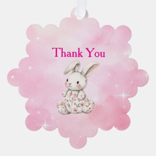 Roze Chinoserie Baby Shower Papieren Ornament Kaar Kaart