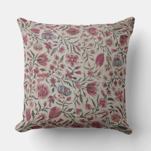 Roze Chintz Bloemen Boho Cottagecore Kussen