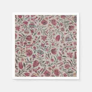 Roze Chintz Bloemen Boho Cottagecore Servet