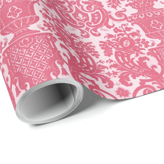 Roze Chintz Cadeaupapier (Rol Hoek)
