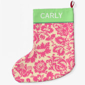 Roze Chintz Pattern Grote Kerstsok (Achterkant)