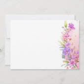 Roze Chipmunk Blooms Meisje Baby shower Kaart (Achterkant)